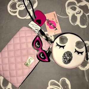 LUV BETSEY by BJ Pink Wristlet and Coin Purse Set